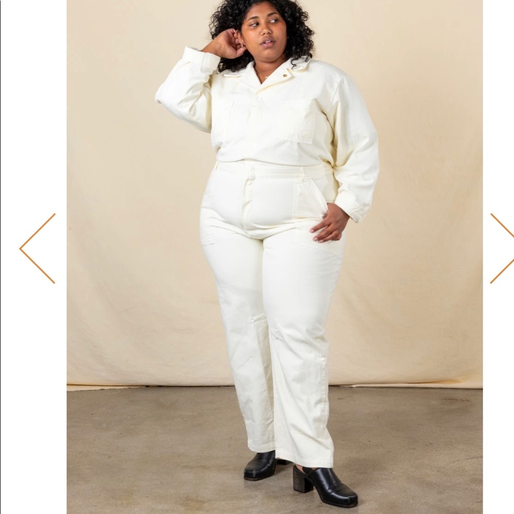 Big Bud Press Everyday Jumpsuit in Vintage Tee Off White. Size XL.